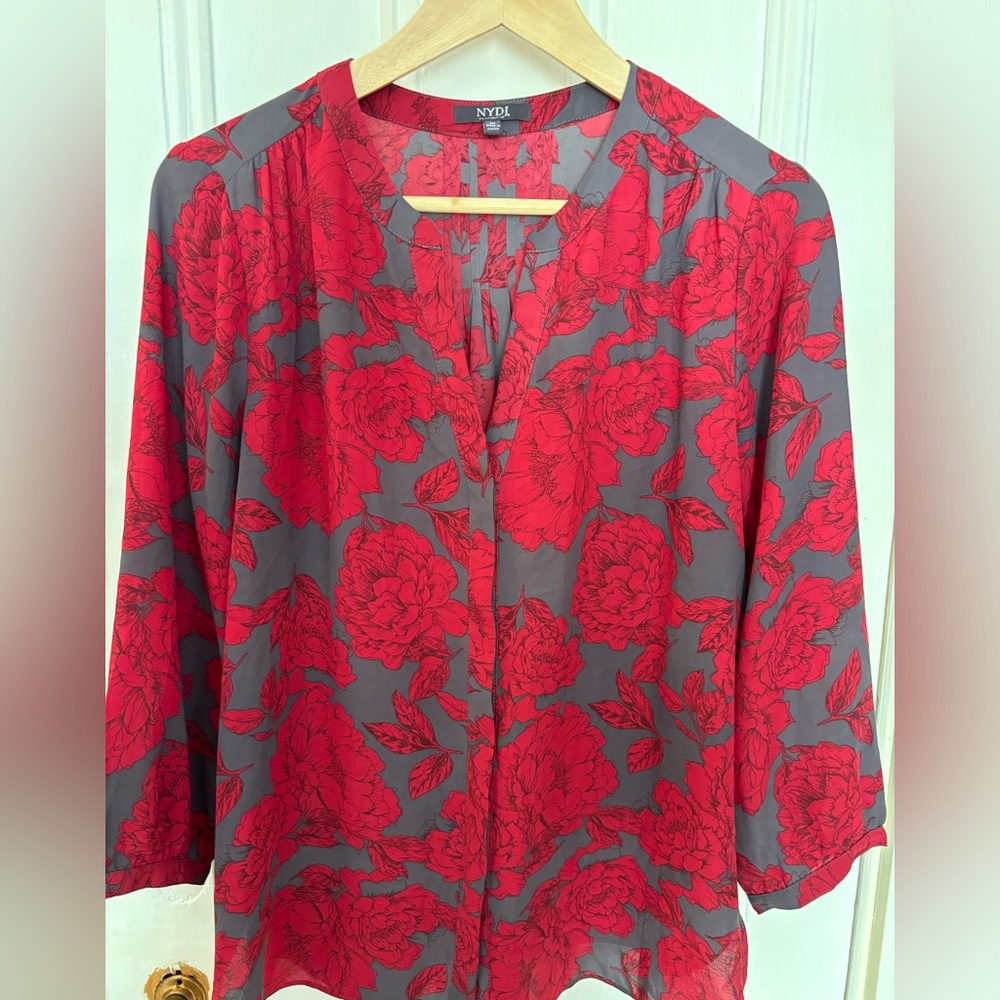 NYDJ floral blouse